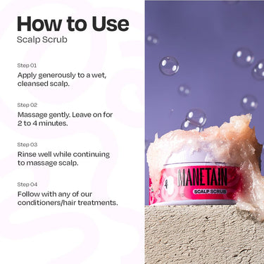 MANETAIN Scalp Scrub 100gm for Oily & Greasy Scalp & Hair | Purifying Hair Scrub for Dandruff & Dry Scalp | Exfoliating Sea Salt for Scalp Detox | Soothing & Hydrating Scrub for All Hair Types | Vegan & Cruelty-Free